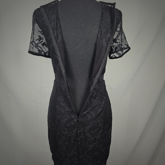 Bailey 44 Black Lace Blocked Sheath Dress. - Picture 13 of 16